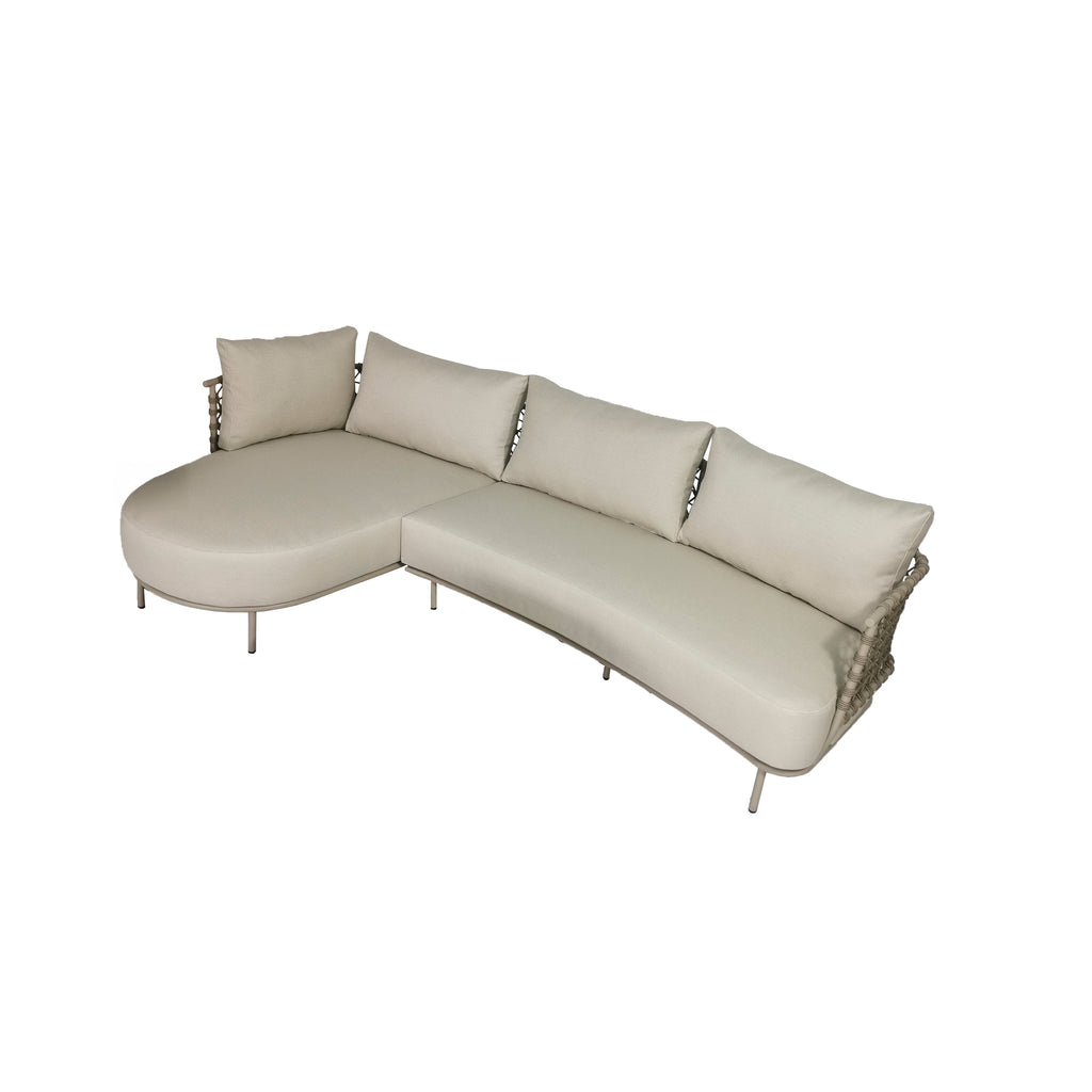 Outdoor sofa sand ALU 260x140x78