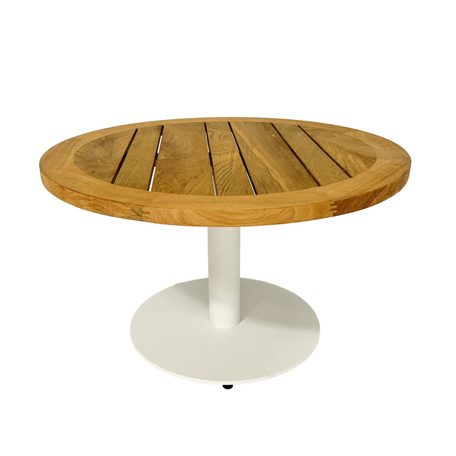 Outdoor side table white ALU 65x65x40
