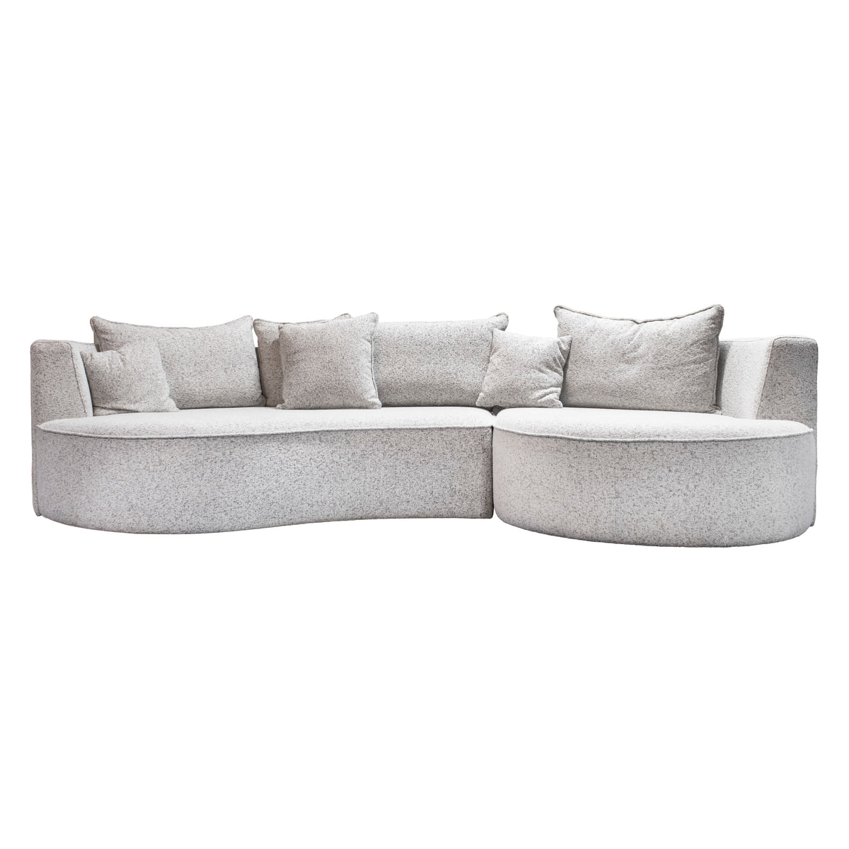 Sofa PUGLIA lounge right 345x175cm soft grey