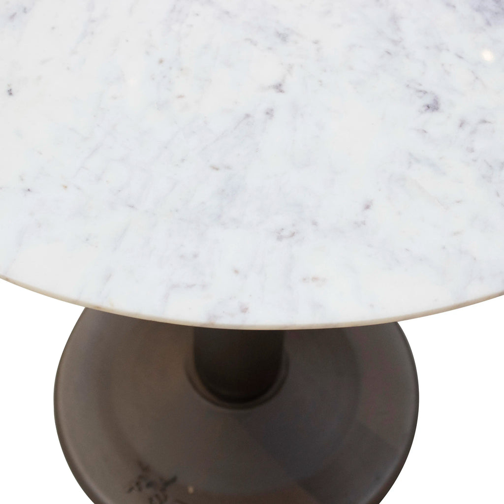 Bistro table greyscale stone top IR/BLACK 76x76x79