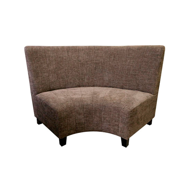 Bench HUGO round w/lines 120x70x105cm liver