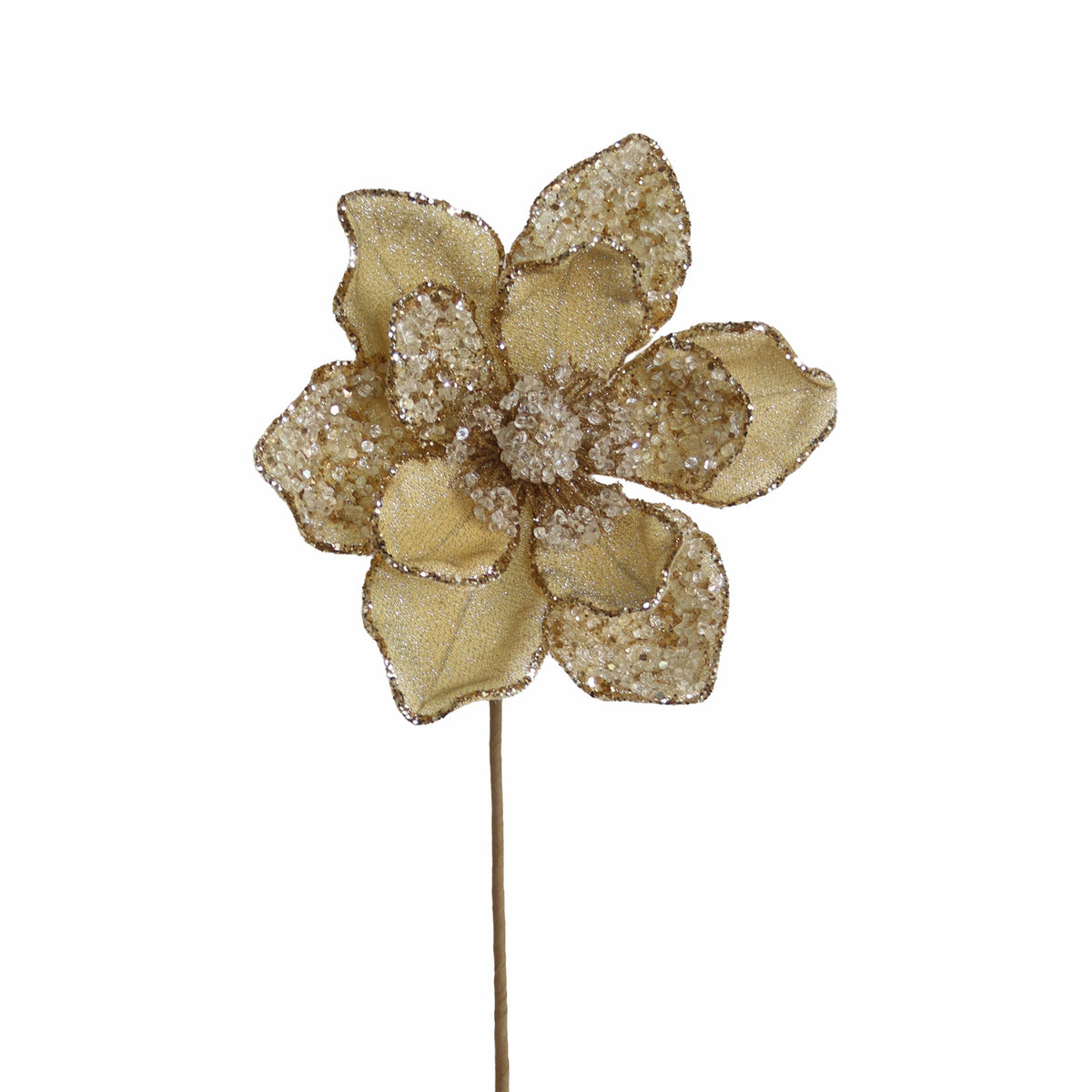 Bloem POINSETTIA 54cm goud
