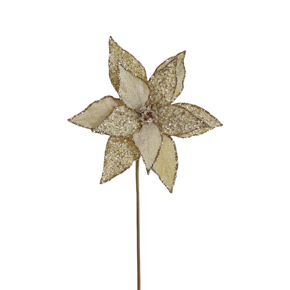 Bloem KERSTSTER 60cm goud