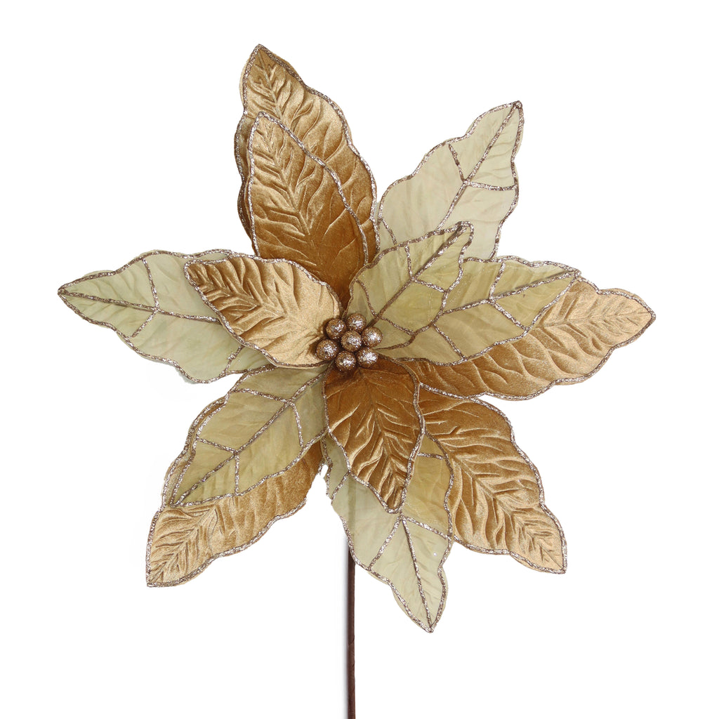 Blume WEIHNACHTSSTERN 68cm braun