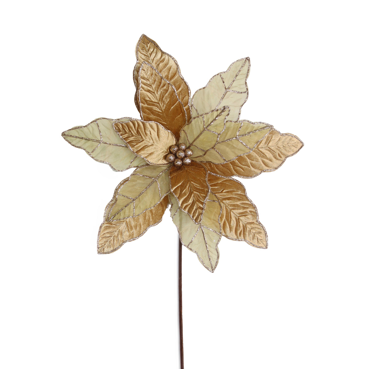 Blume WEIHNACHTSSTERN 68cm braun