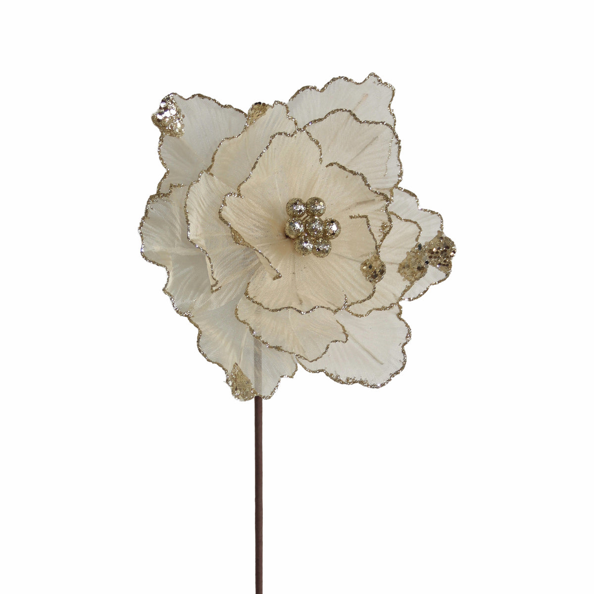 Flower POINSETTIA 58cm champagne