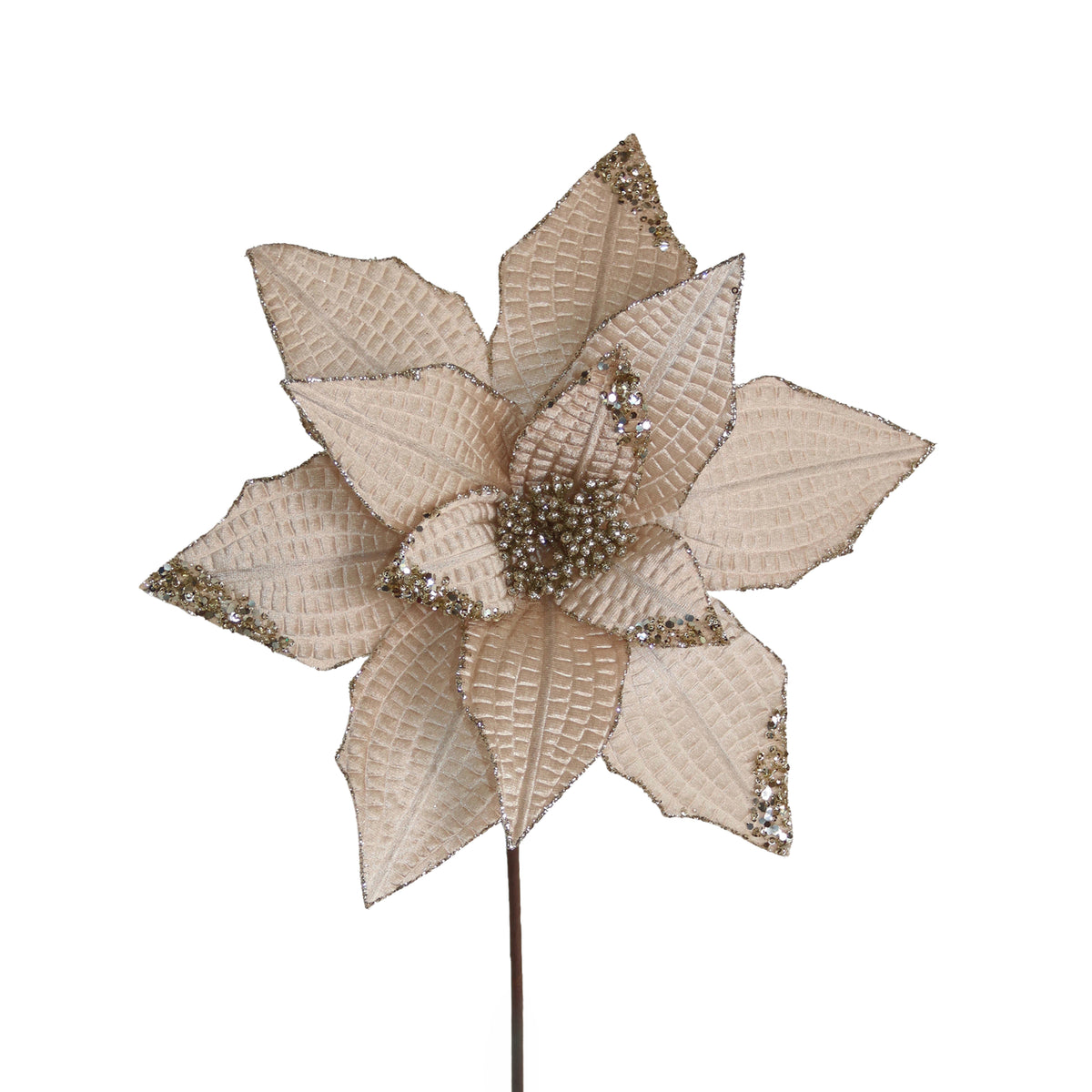 Flower POINSETTIA 60cm champagne