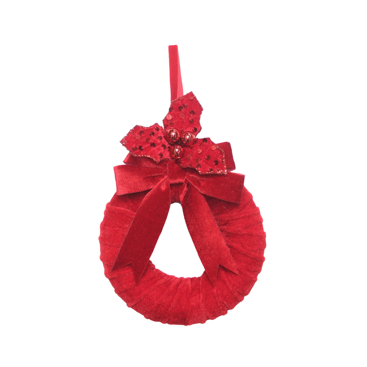 Decorative hanger KNOT Ø17cm red