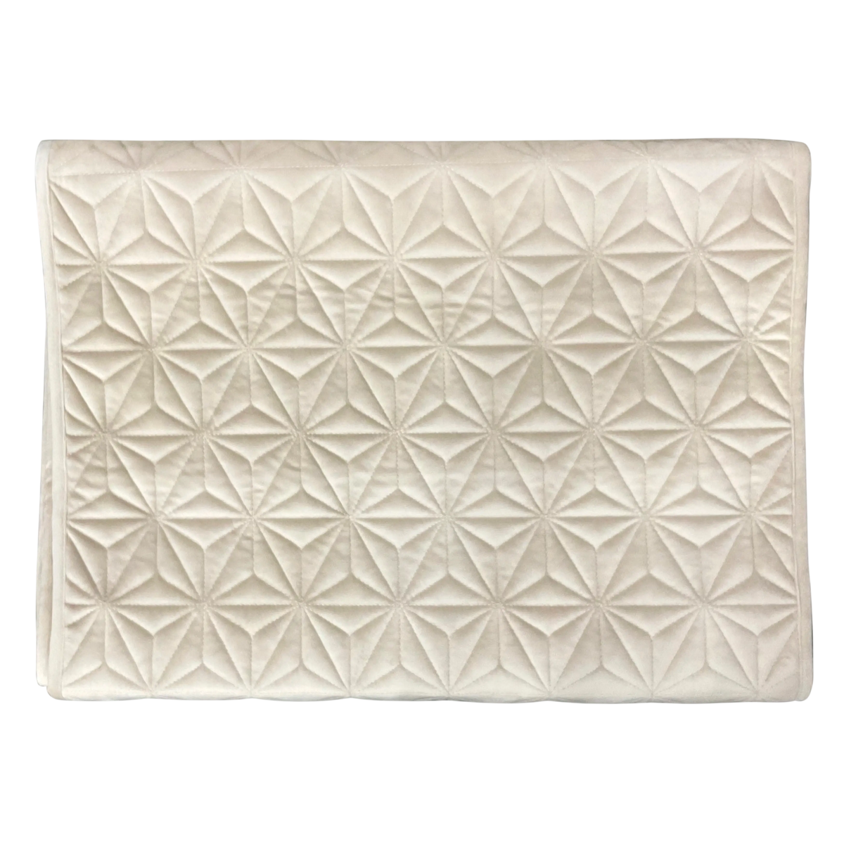 Bed runner off white w/pattern matt velvet 280x66