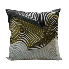 Cushion natural w/ green swirls CO 50x50