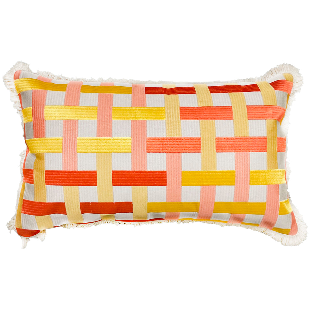 Cushion lines multi/natural CO 60x35