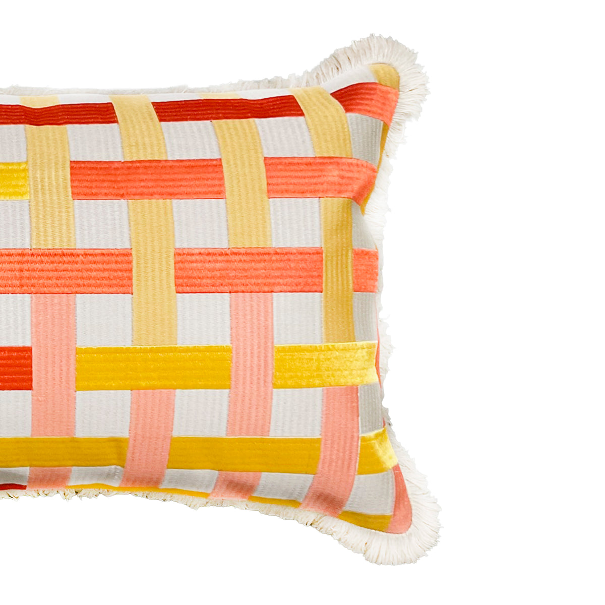 Cushion lines multi/natural CO 60x35