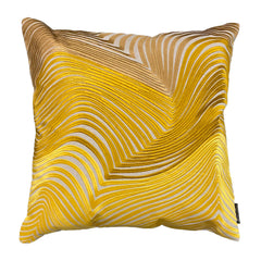 Cushion swirls yellow/natural CO 50x50