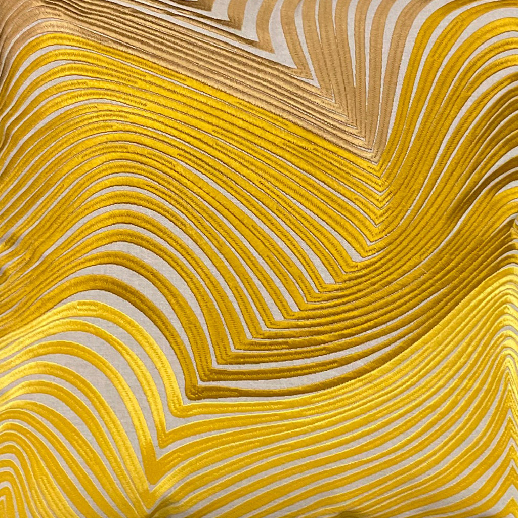 Cushion swirls yellow/natural CO 50x50