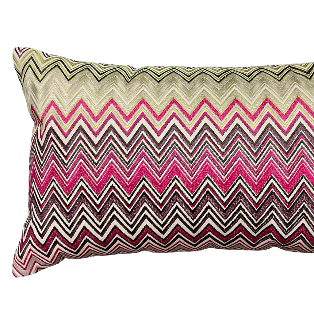 Cushion chevron multi/purple CO 60x35
