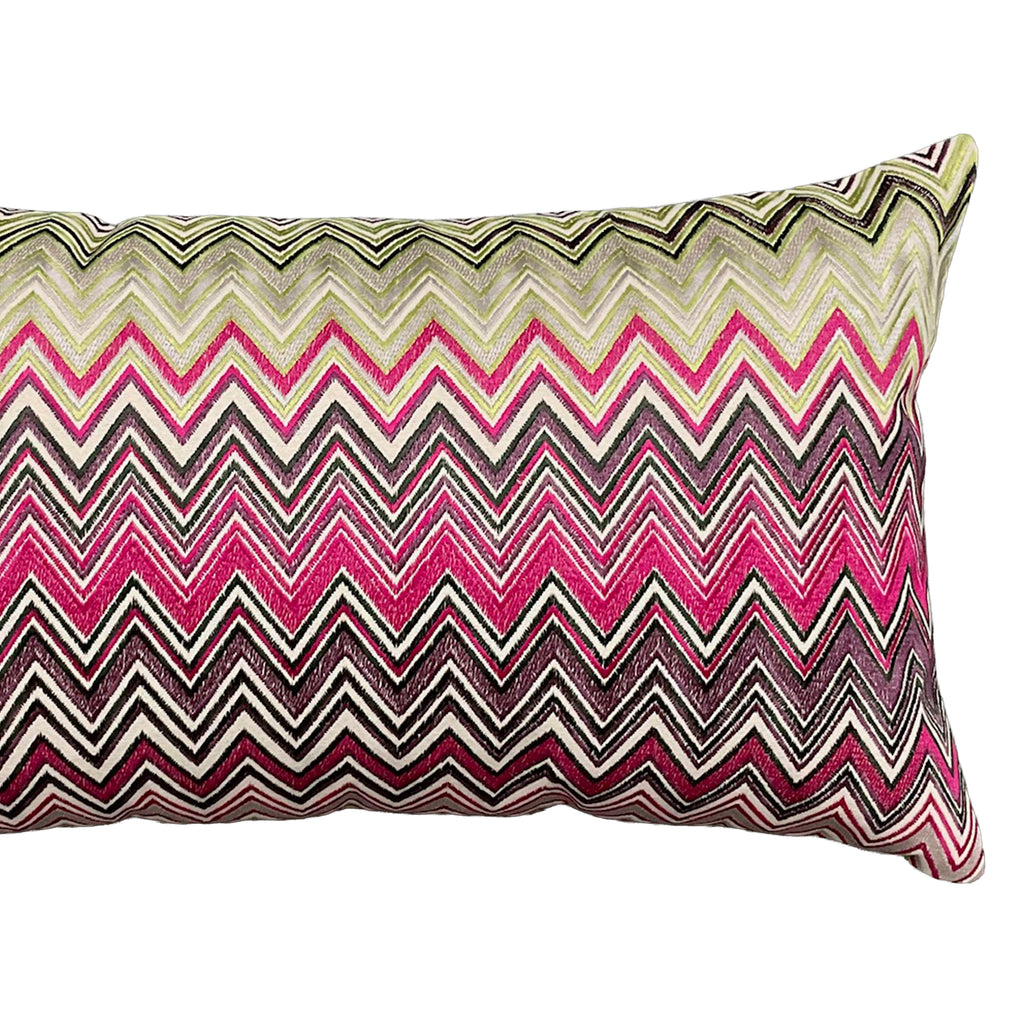 Cushion chevron multi/purple CO 60x35