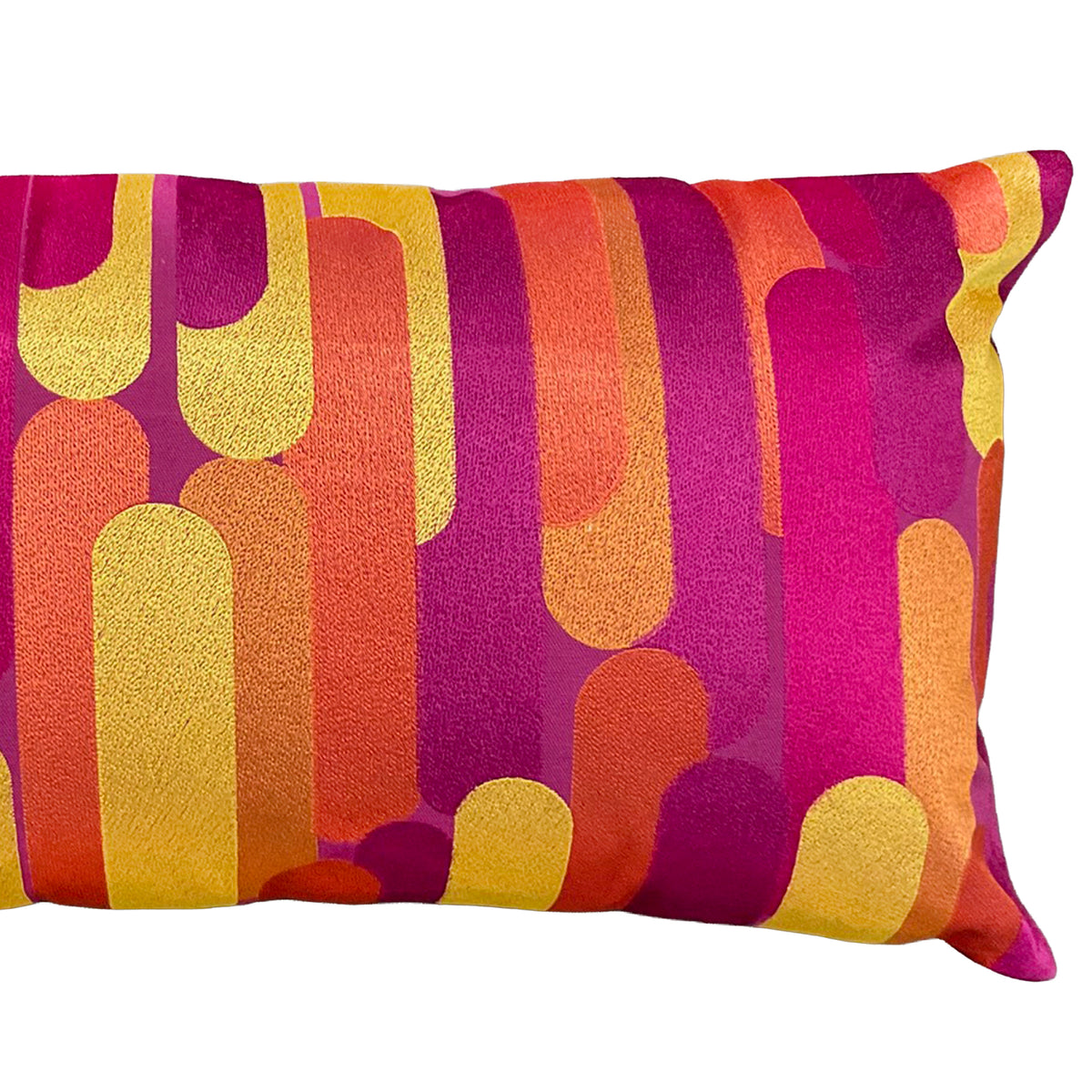 Cushion stripes multi/pink CO 60x35