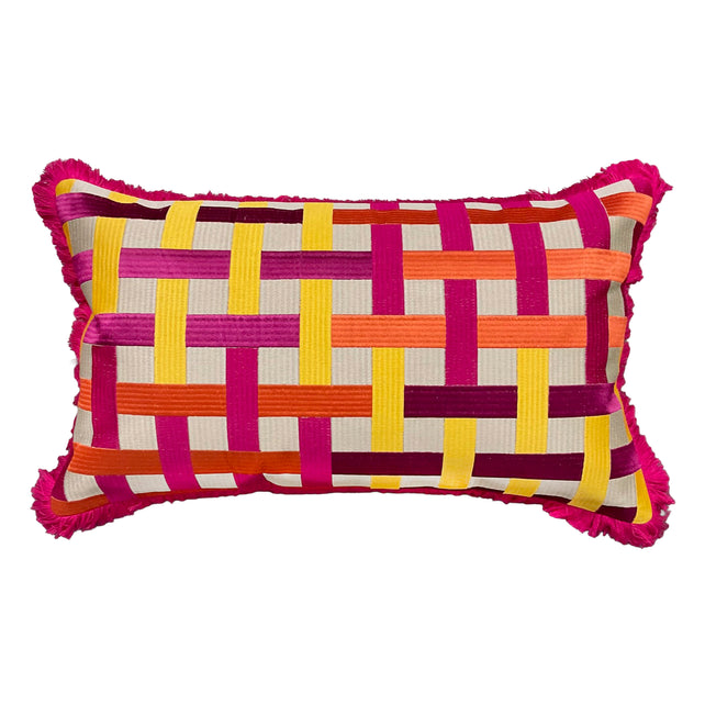 Cushion lines multi/natural CO 60x35