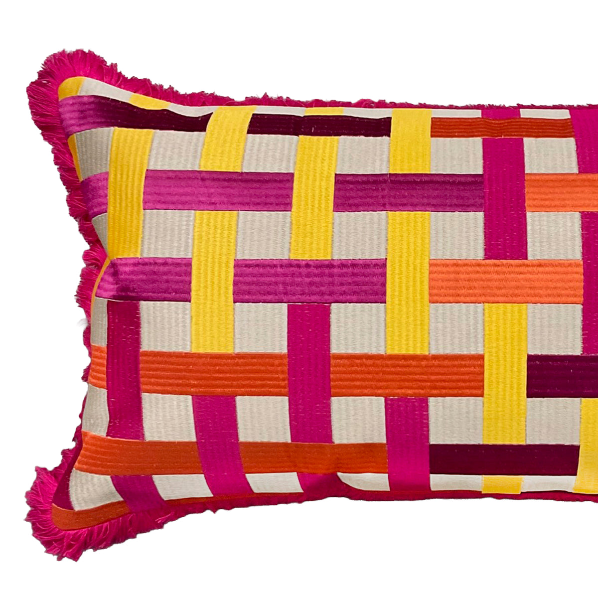 Cushion lines multi/natural CO 60x35