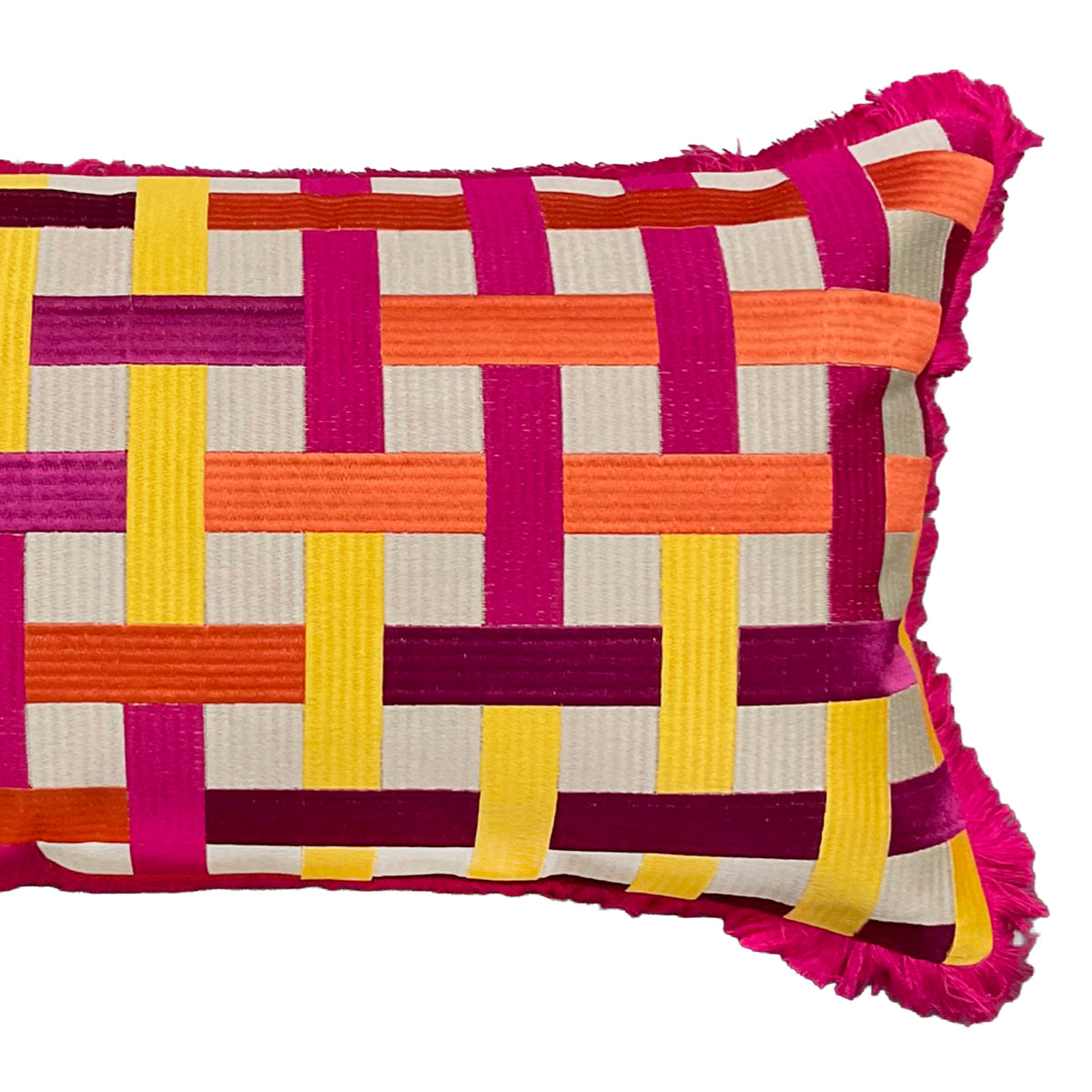 Cushion lines multi/natural CO 60x35