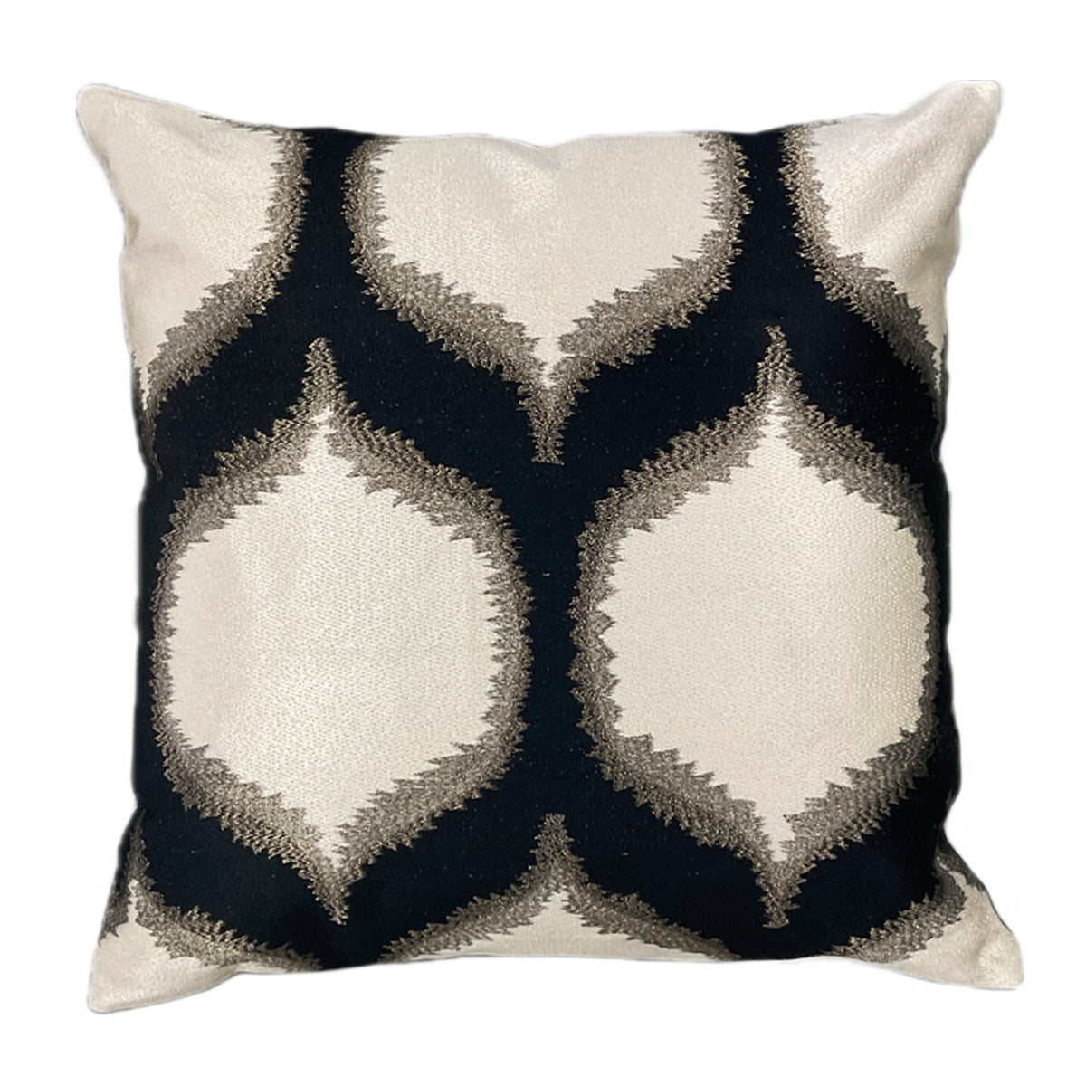 Kussen RAVEN 50x50cm crème zwart