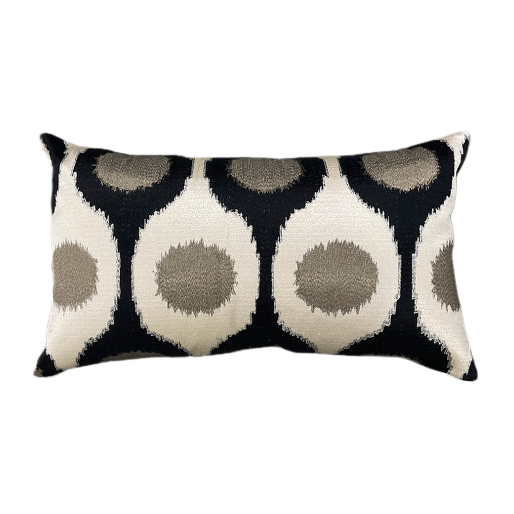 Kussen FAYE 60x35cm crème zwart