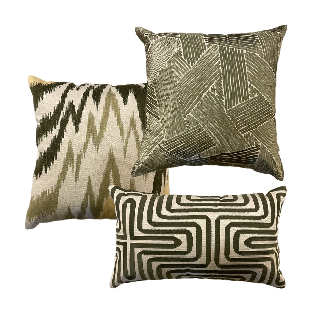 Kussen AYANA 50x50cm beige groen