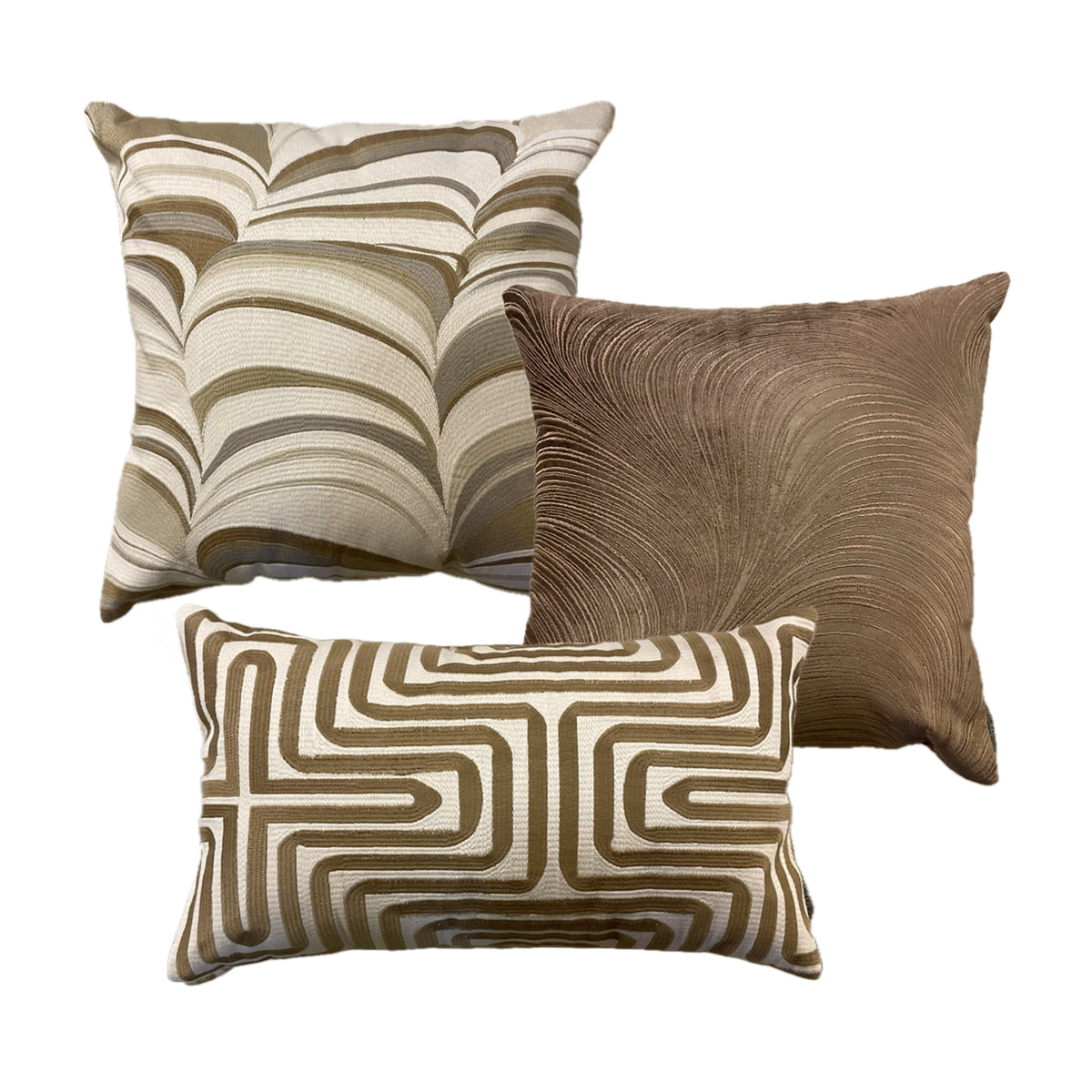 Kussen NALANI 60x35cm beige brons