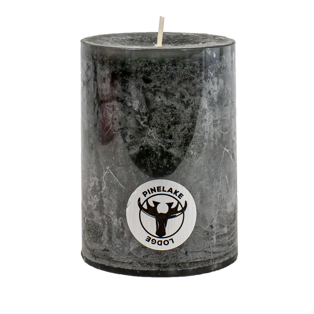 Candle pillar SET/6 rustic charcoal 7x7x10