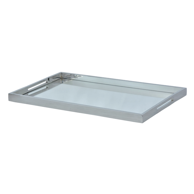 Tray rectangular mirror glass SS/NI 56x36x3