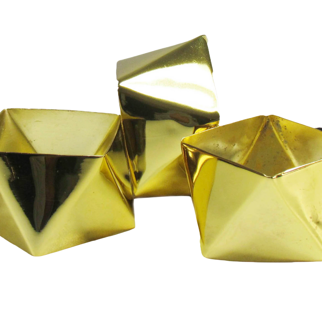 Napkin ring SET/4 BR/GOLD 5x5x3