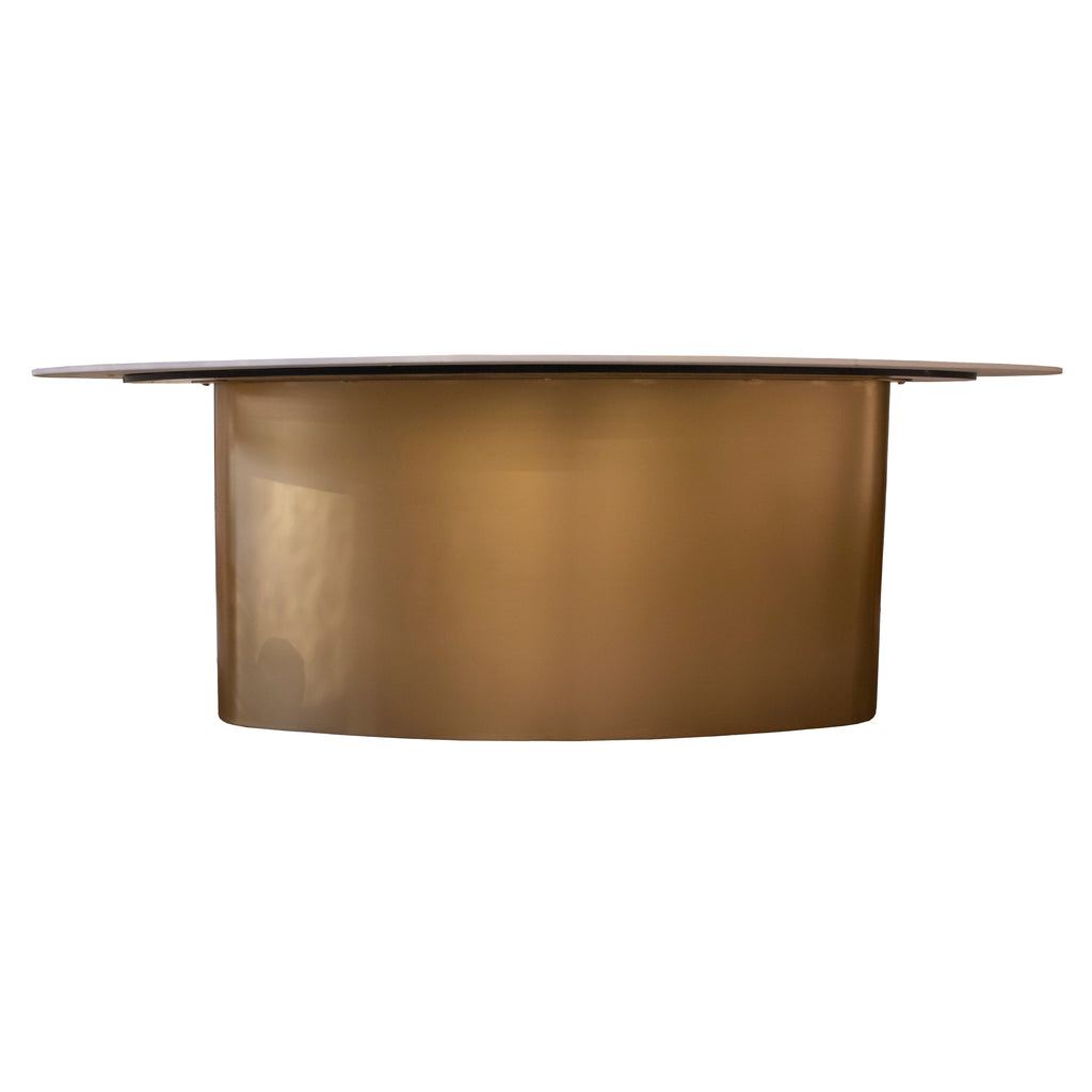 Dining table TOULOUSE ceramic top 200x110x76cm frozen gold