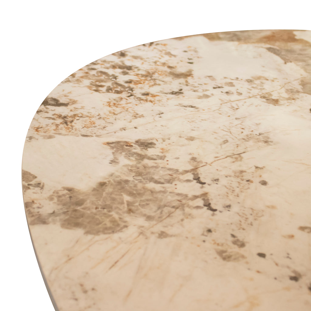Dining table TOULOUSE ceramic top 200x110x76cm frozen gold