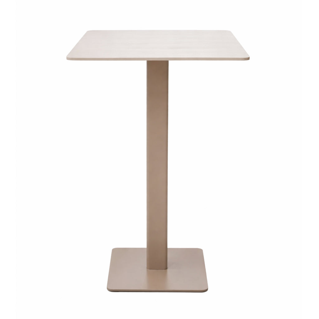 Bistro bartafel voor buiten PARIS keramisch blad 70x70x105cm beige