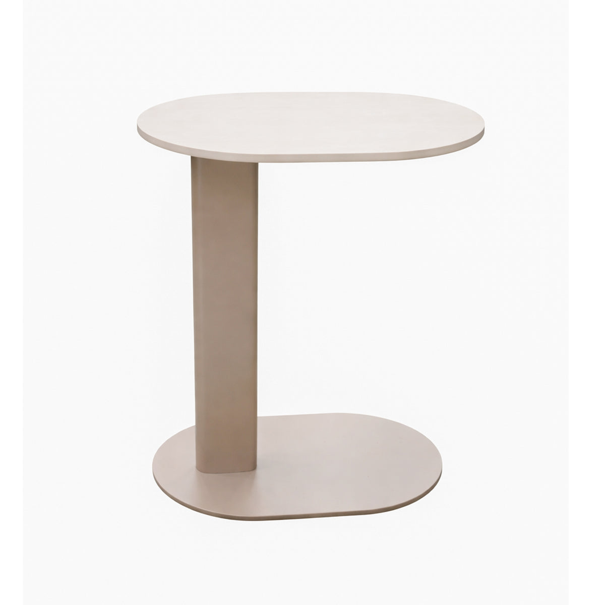 Buiten bijzettafel PARIS keramiek blad 50x35x60cm beige