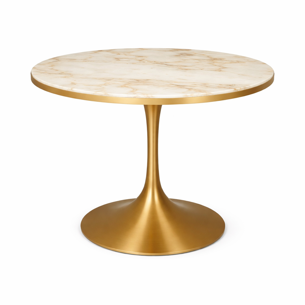 Bistrotisch TOULOUSE Keramikplatte Ø70x76cm frozen gold