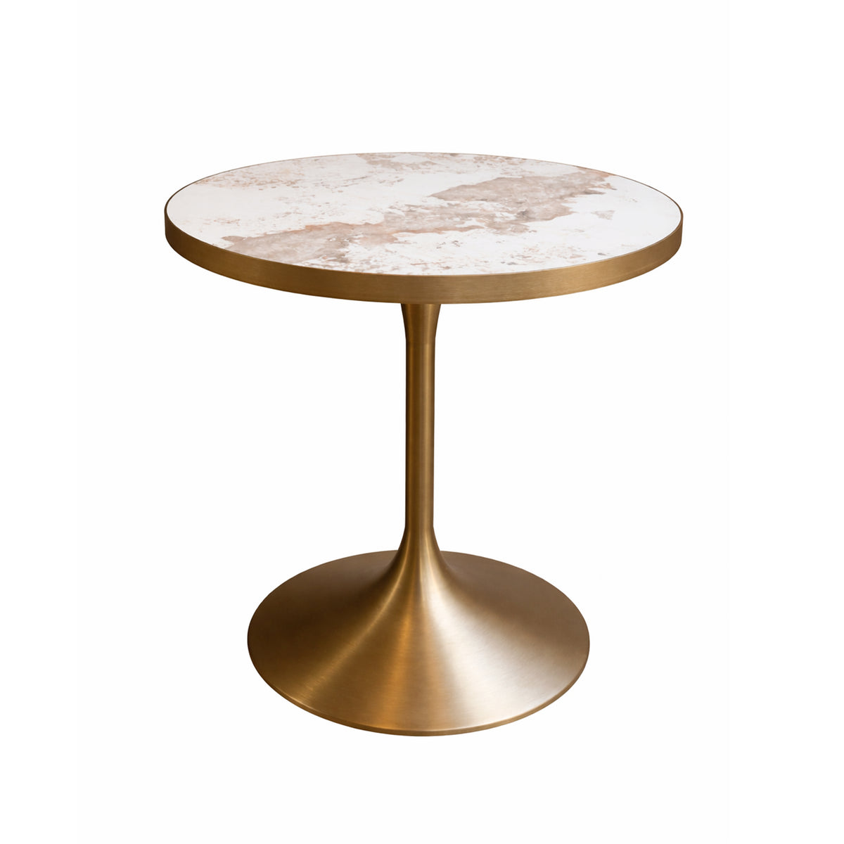 Bistro table TOULOUSE ceramic top Ø70x76cm frozen gold