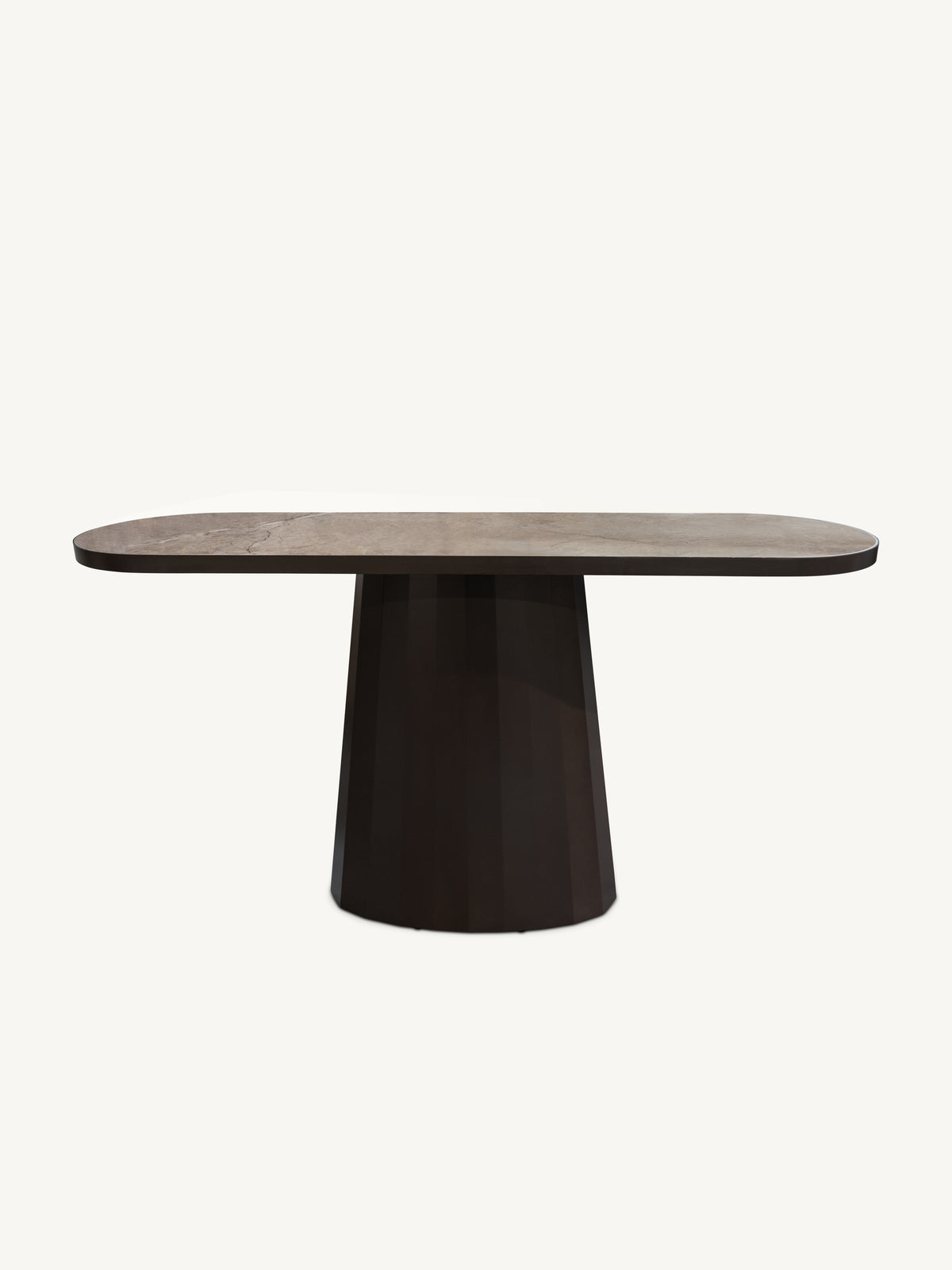 Console table ANNECY w/ceramic 140x40x76cm brown