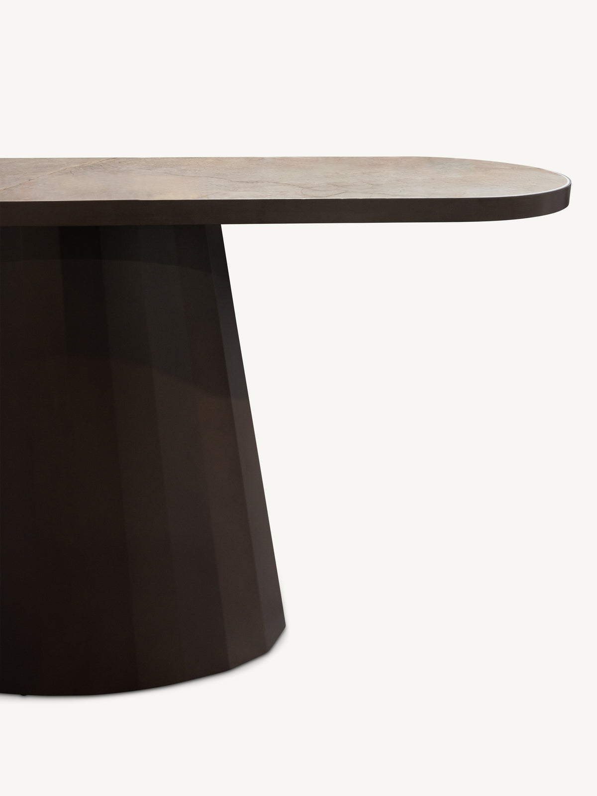 Console table ANNECY w/ceramic 140x40x76cm brown