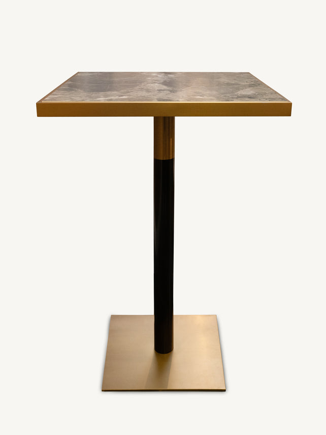 Bistro bar table AVIGNON ceramic top 70x70x76cm frozen gold
