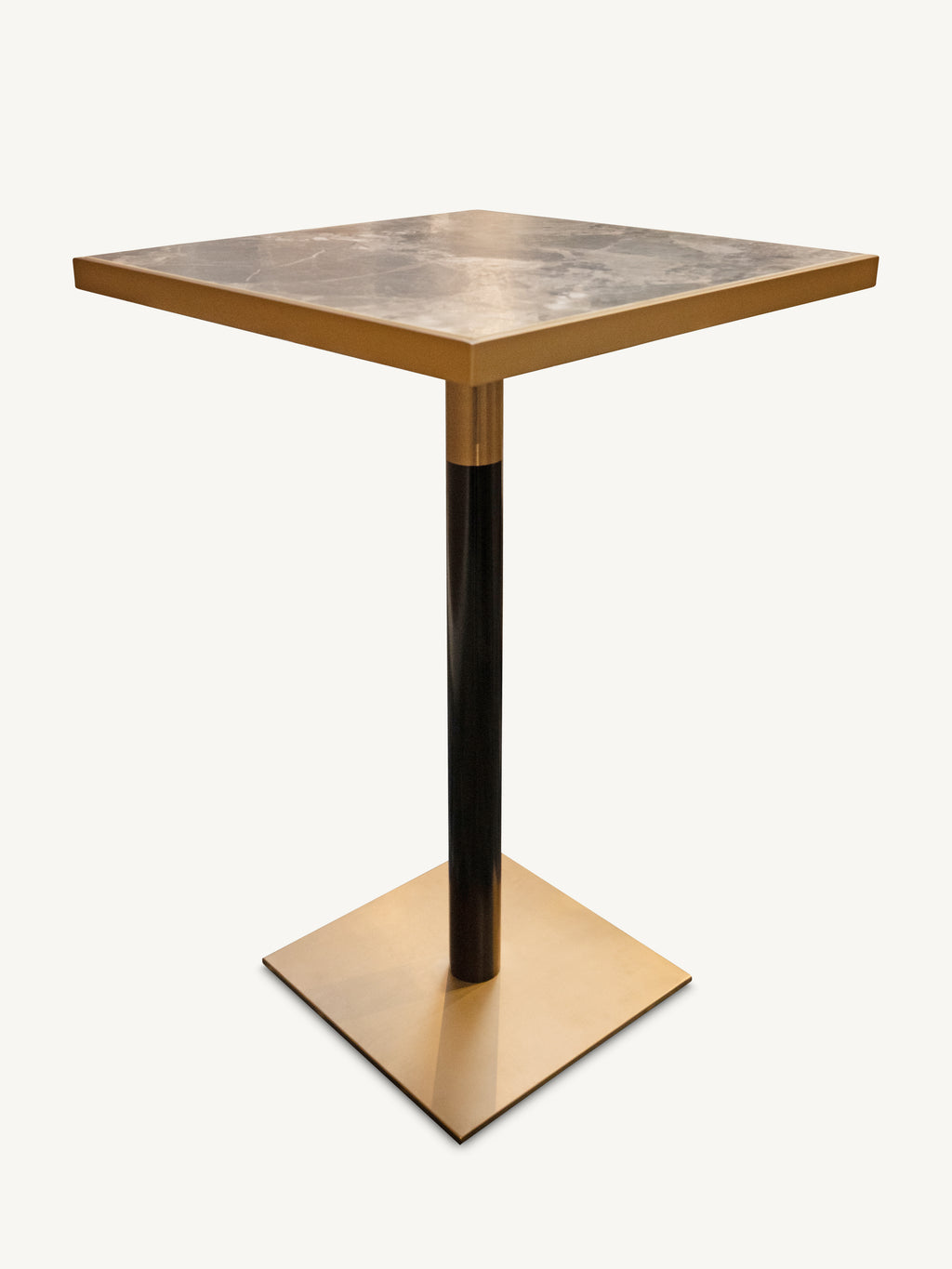Bistro bar table AVIGNON ceramic top 70x70x76cm frozen gold