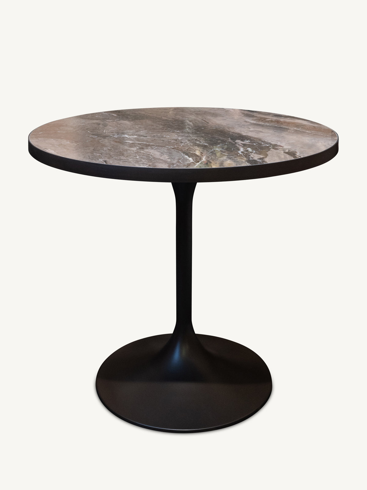 Bistro table NIMES w/ceramic Ø80x76cm brown