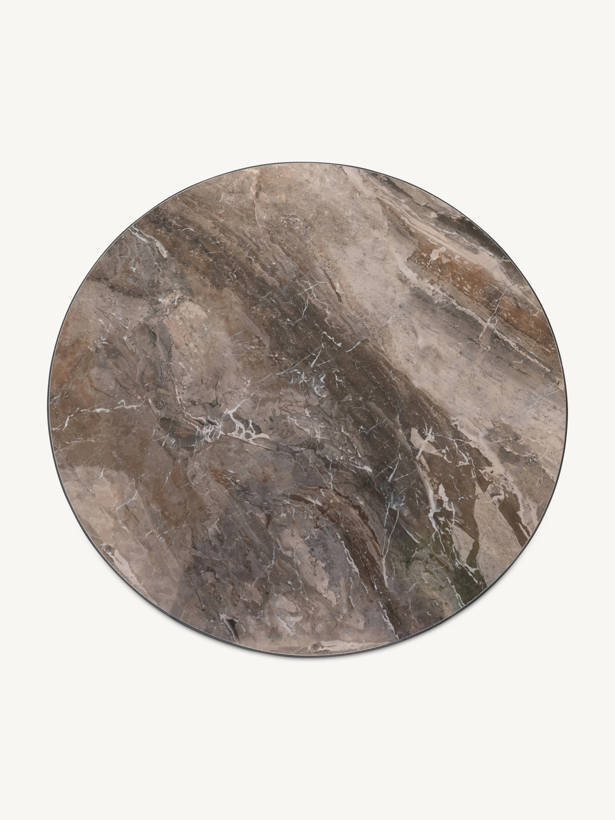 Bistro table NIMES w/ceramic Ø80x76cm brown