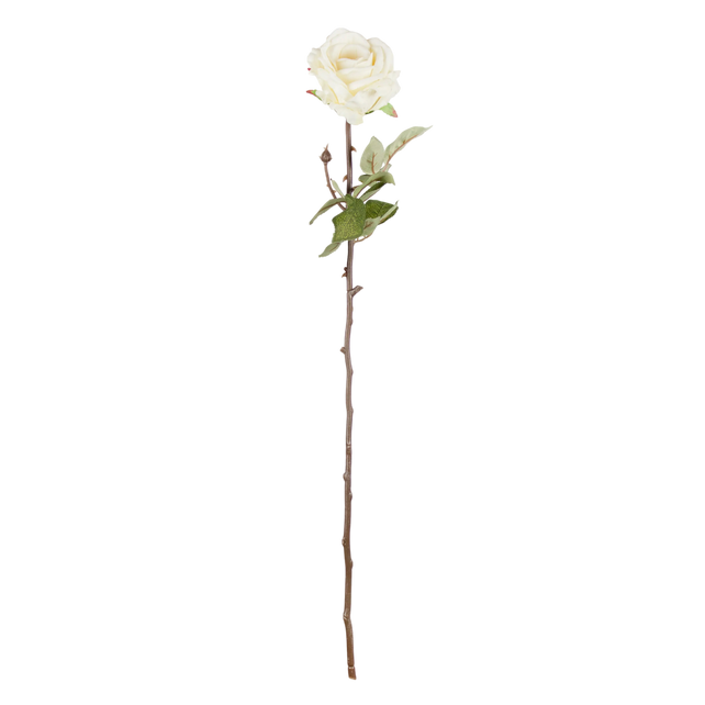 Flower rose white 76cm