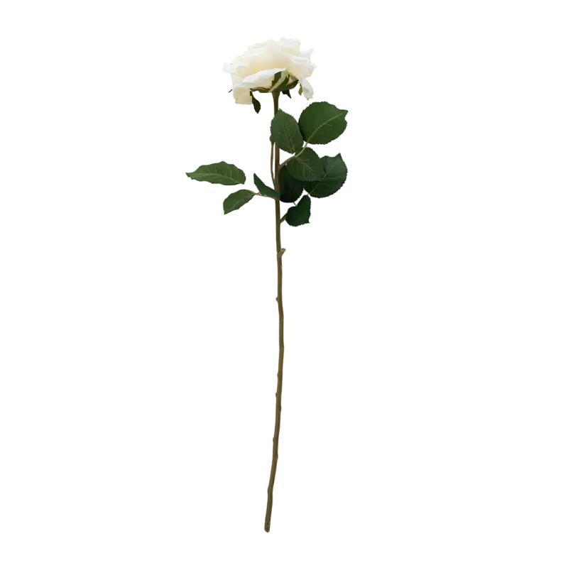 Flower rose white 75cm
