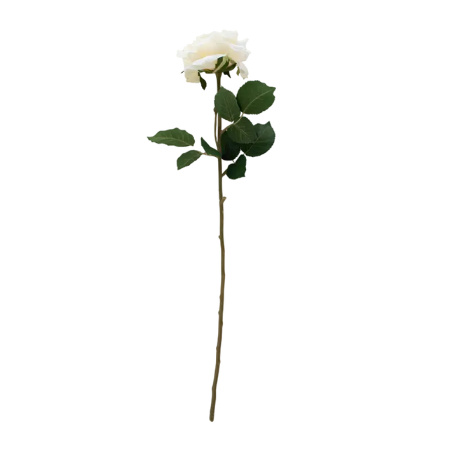 Flower rose white 75cm