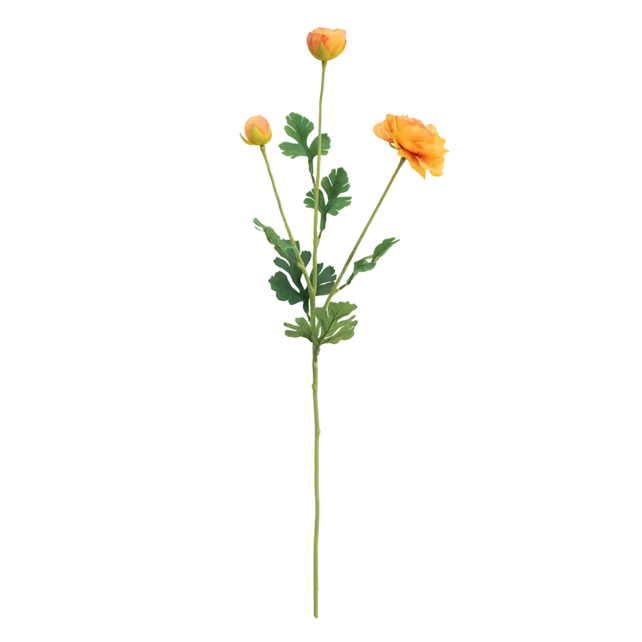 Flower ranuculus orange 91cm