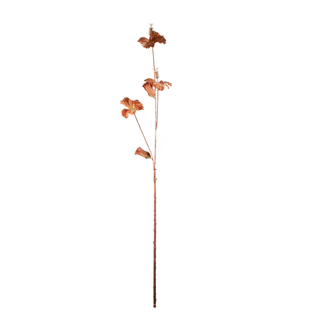 Flower hibiscus soft orange 98cm