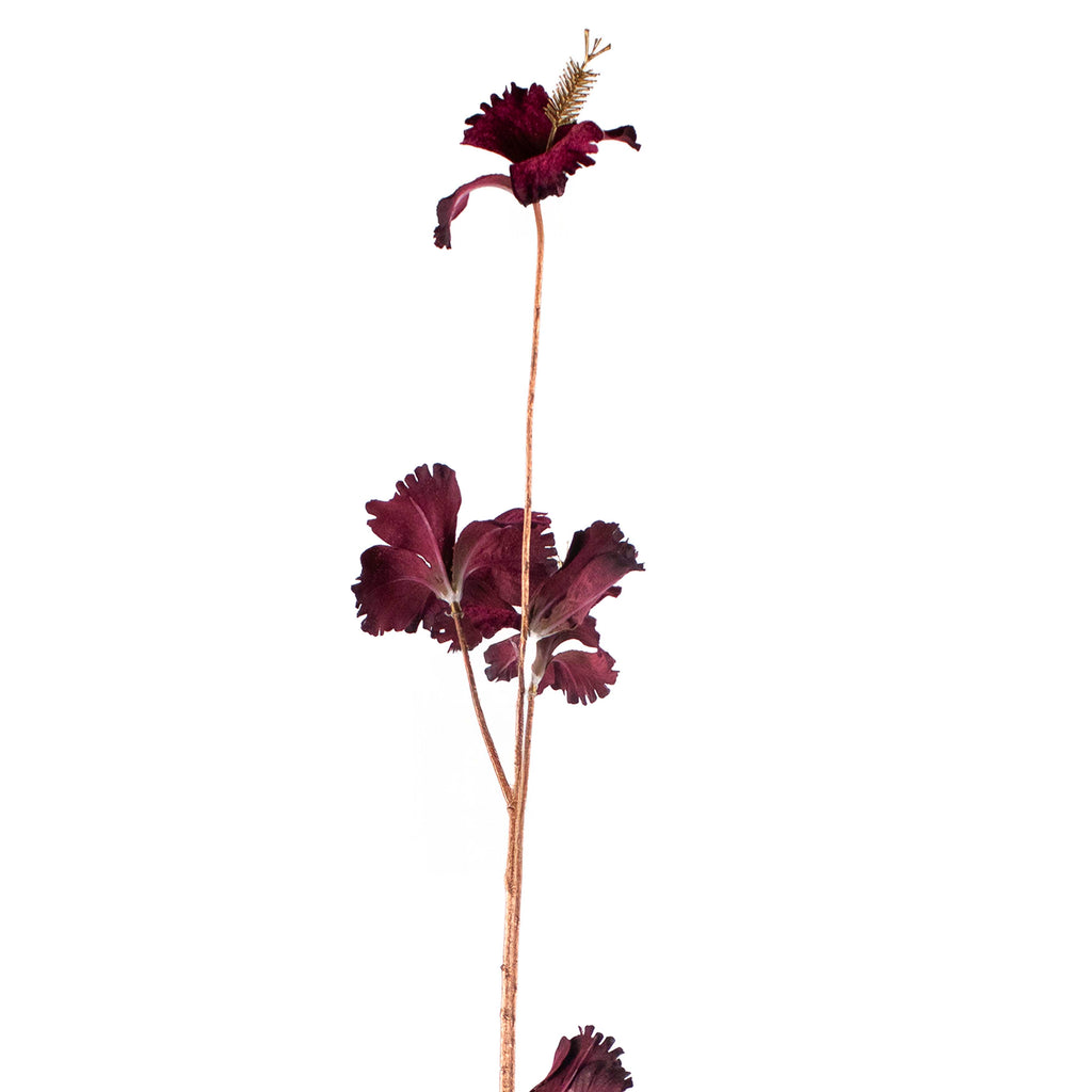 Flower hibiscus burgundy 98cm
