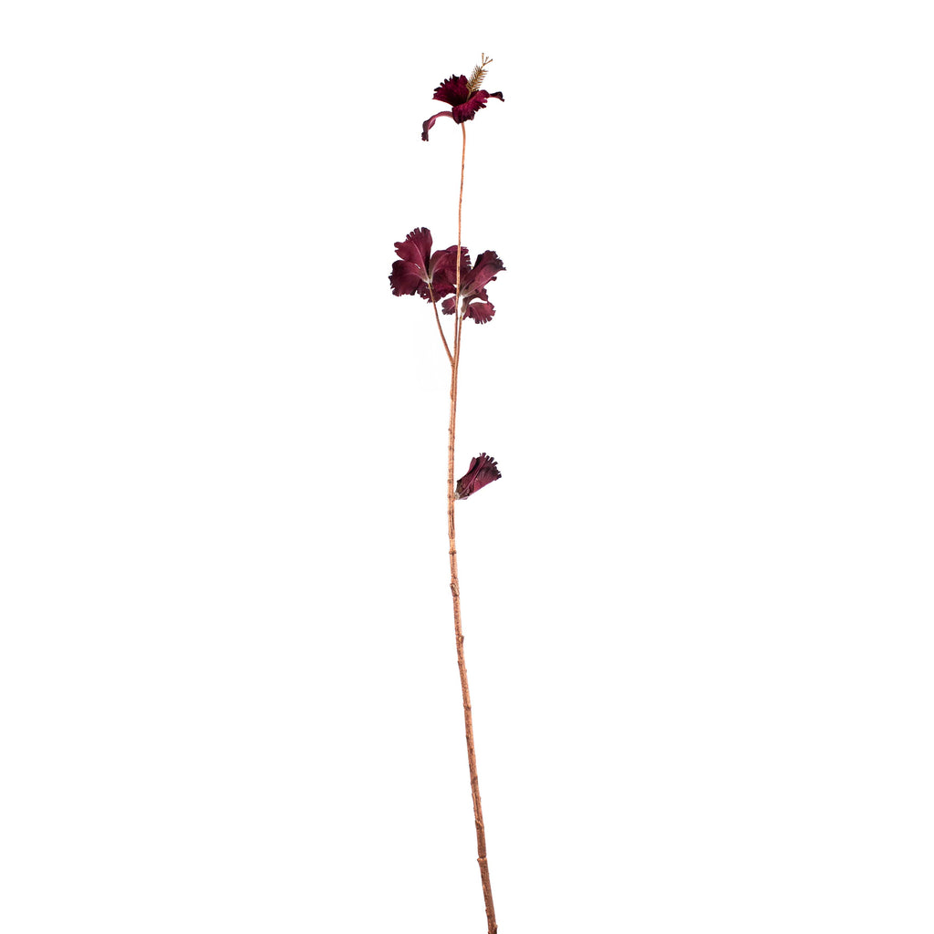 Flower hibiscus burgundy 98cm